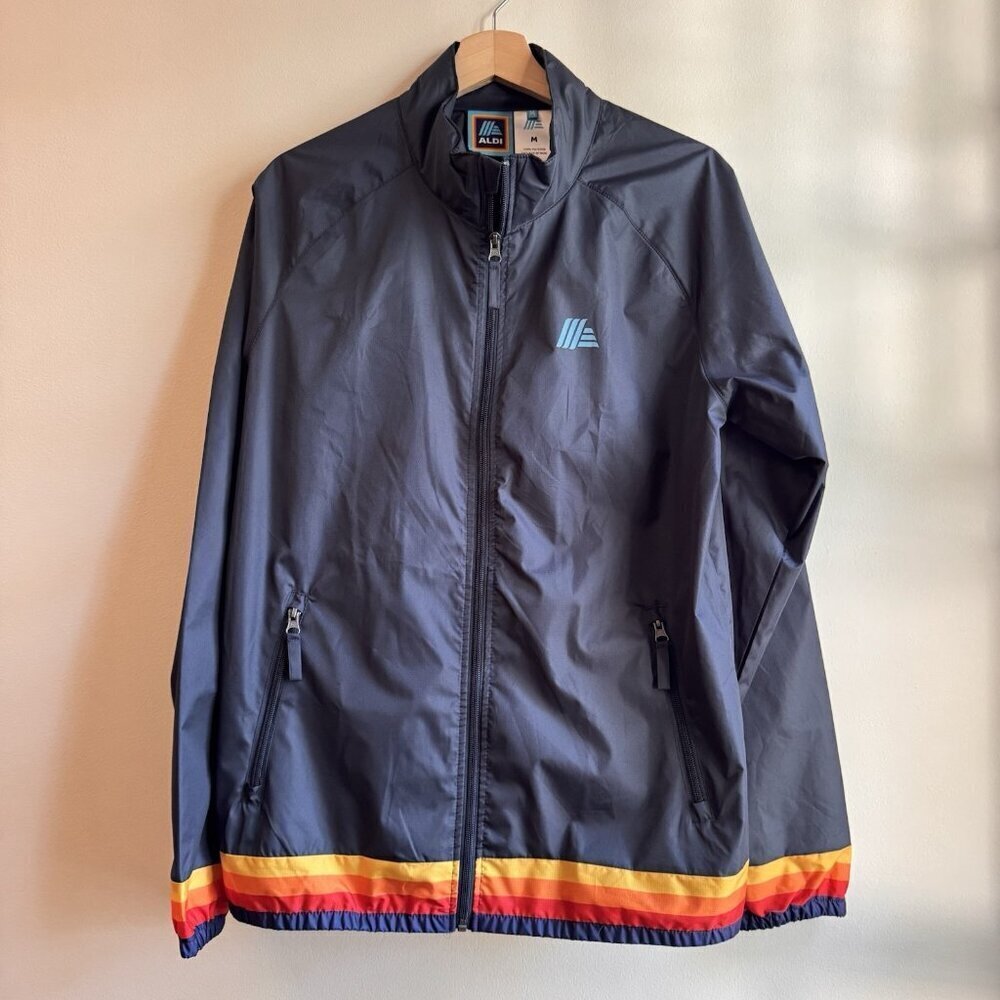 ALDI Grocery Stores Employee Full Zip Jacket Windbreaker Size Medium